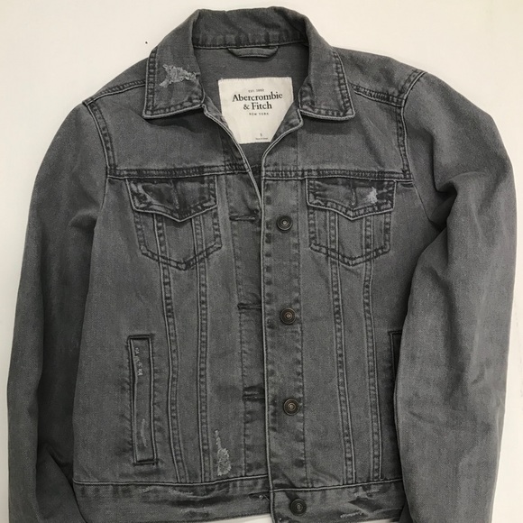 SOLD Abercrombie grey denim jacket - Picture 1 of 2